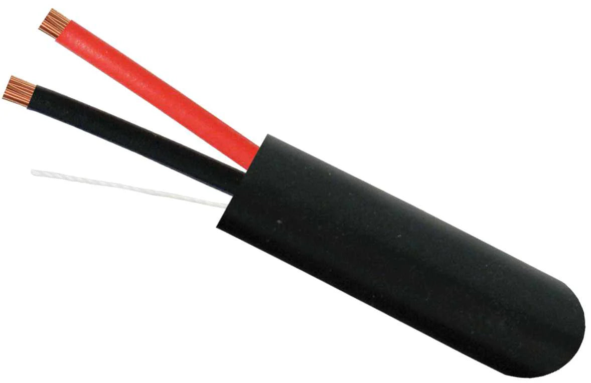 16/2 Plenum Cable – 500ft, CL3P CMP Rated, Unshielded, Stranded Bare Copper, Black Pull Box.