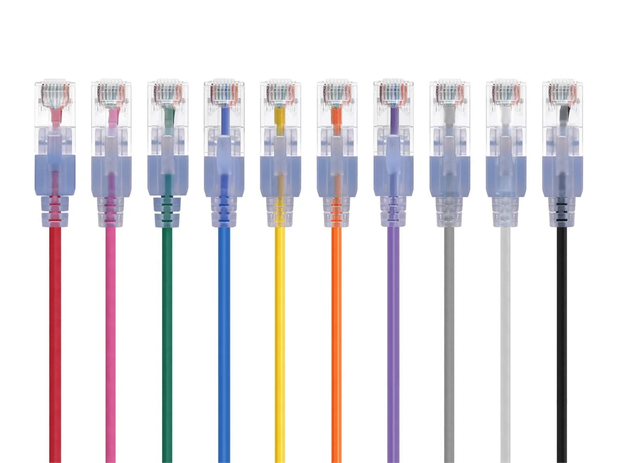 Cat6A 750 MHz UTP Snagless Ethernet Network Patch Cable  1ft - 100ft.