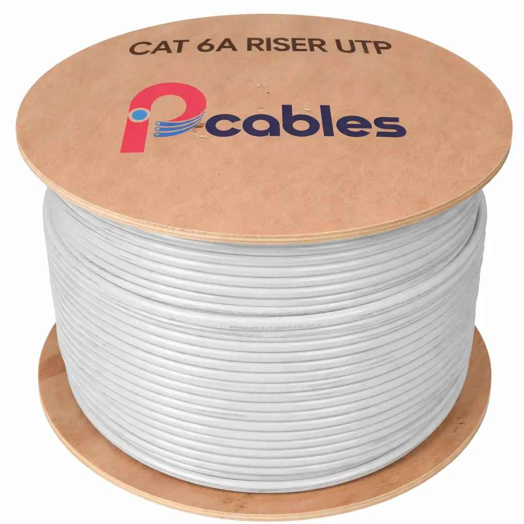 Cat6a Riser Rated Unshielded UTP Solid Bare Copper Cable 1000 Ft.