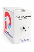 Cat6 Plenum Ethernet Cable 1000ft Black – 100% Pure Copper UTP IP CABLES