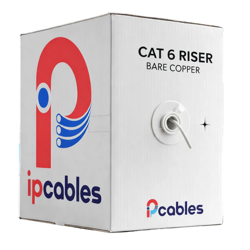 Cat6 Riser Cable Unshielded Twisted Pair Solid Bare Copper 1000. Ft.