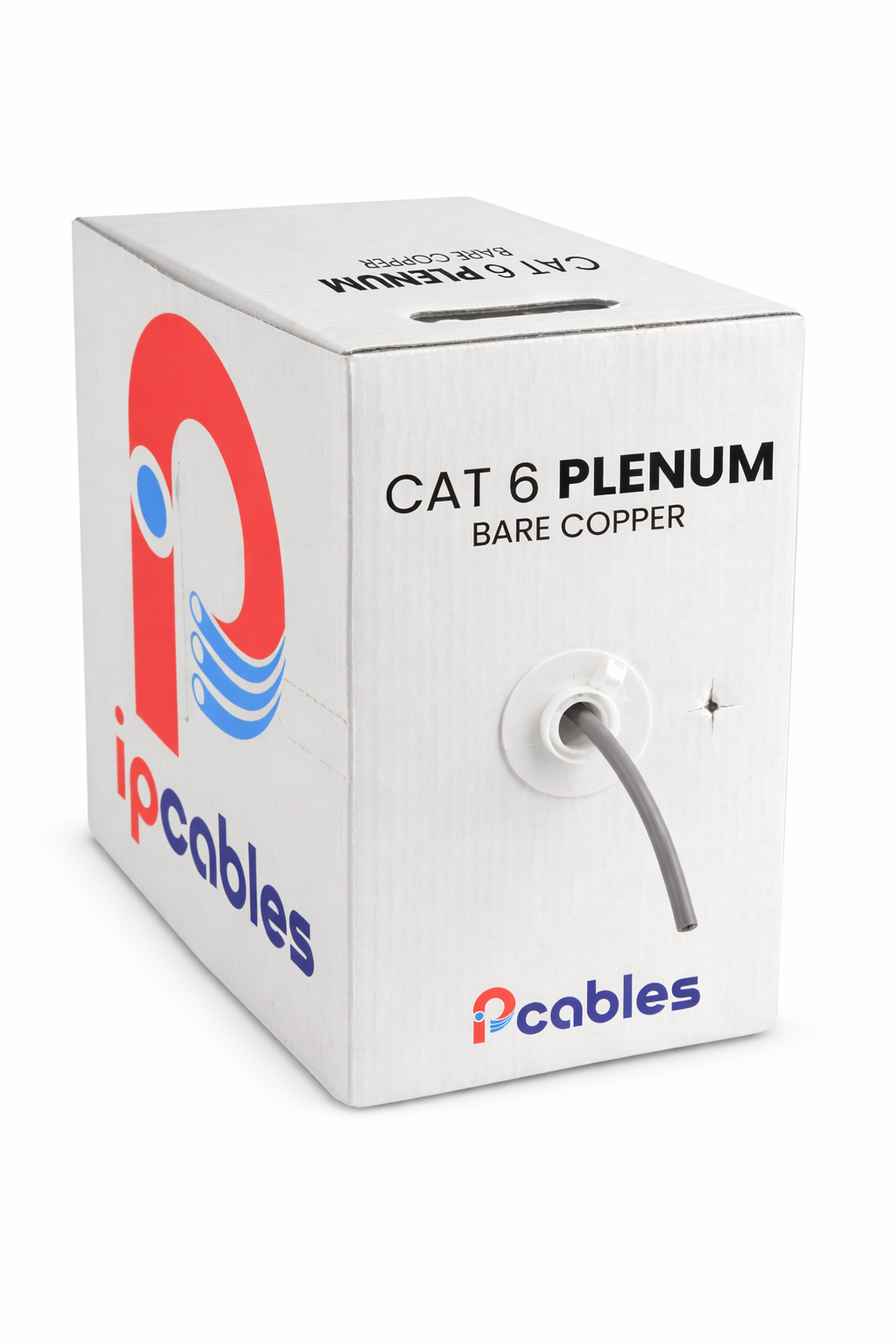 Cat6 Plenum Pure Copper Cable UTP 1000 Ft Gray IP CABLES