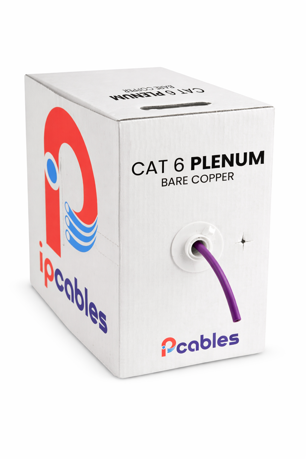 Cat6 Plenum Pure Copper Cable UTP 1000 Ft Purple IP CABLES