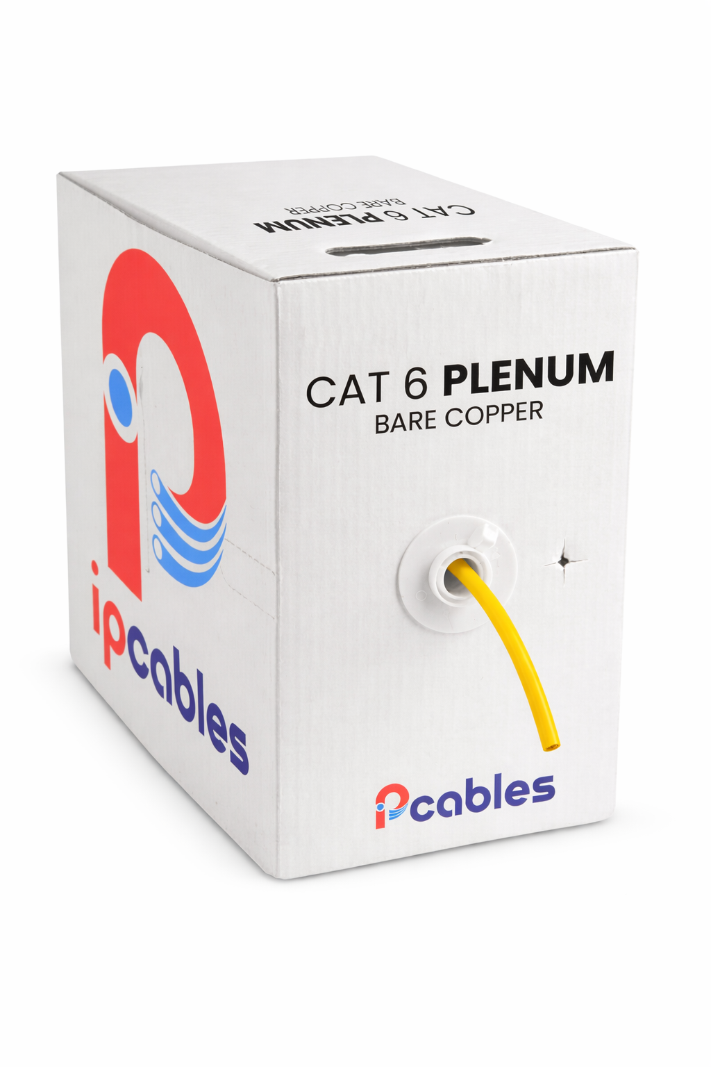 Cat6 Plenum Pure Copper Cable UTP 1000 Ft Yellow IP CABLES