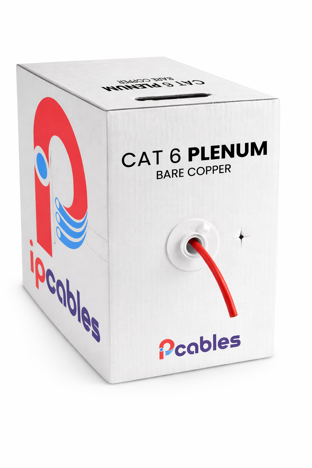 Cat6 Plenum Pure Copper Cable UTP 1000 Ft Red IP CABLES