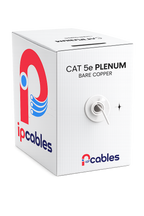 Cat5e Plenum Cable Unshielded Twisted Pair Solid Bare Copper Cable 1000 Ft IP CABLES