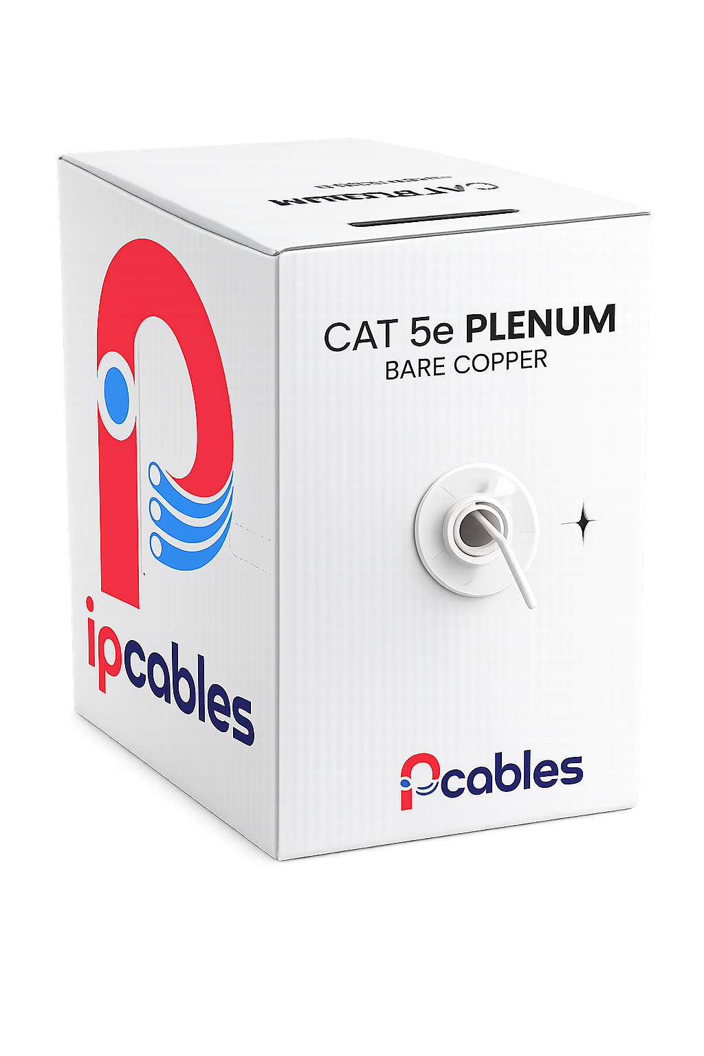 Cat5e Plenum Cable Unshielded Twisted Pair Solid Bare Copper Cable 1000 Ft IP CABLES