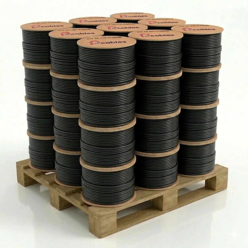 Pallet of 36 Boxes Cat6A Plenum Cable 1000FT UTP Solid Copper