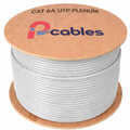 Cat6A Plenum Unshielded UTP Solid Bare Copper Cable 1000 Ft.