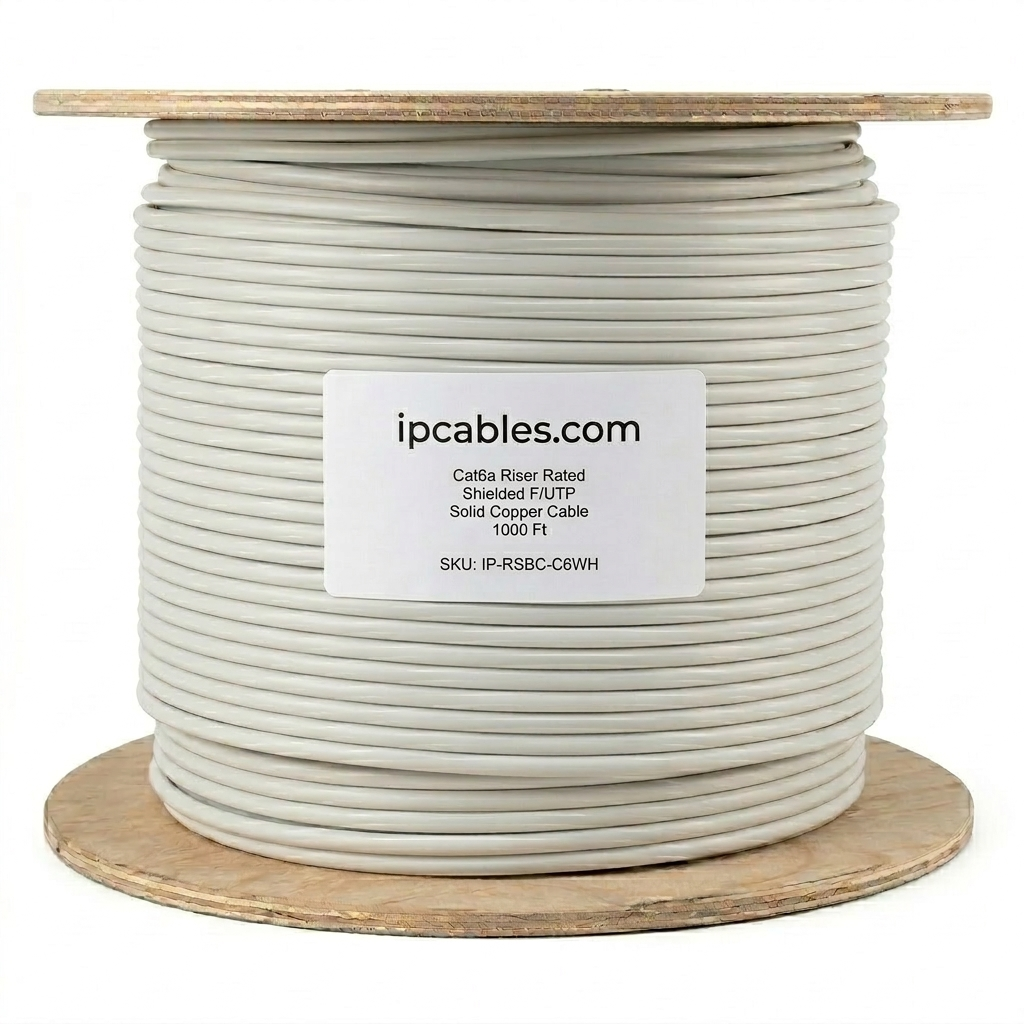 Cat6 Riser Cable Shielded F/UTP Solid Bare Copper 1000 Ft IP CABLES