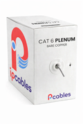 Cat6 Plenum Ethernet Cable 1000ft Gray  – 100% Pure Copper UTP IP CABLES