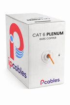 Cat6 Plenum Ethernet Cable 1000ft Orange – 100% Pure Copper UTP IP CABLES