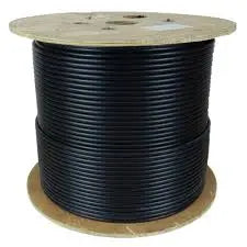 6 Fiber Indoor/Outdoor Fiber Optic Cable, Multimode 62.5/125, Plenum Rated, Black, Spool, 1000ft.