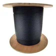 1000ft Spool 6 Fiber Indoor Fiber Optic Cable, Multimode 62.5/125, Plenum Rated – Black.