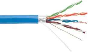 Cat5e Riser Shielded Twisted Pair Solid Bare Copper Cable 1000 Ft.